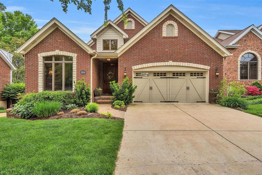 Compromise nothing in this newer built 3+ bedroom, 3 bath walkout ranch with soaring ceilings and gorgeous finishes.  Complete maintenance free brick exterior within walking distance to Clayton and the Loop.  Great condo alternative with first floor living including garage, master bedroom, laundry and den.  Designed for entertaining with large great room with stately full masonry gas fireplace, separate dinning room and butler bar with wine cooler.  Gourmet kitchen with stainless steel appliances, subzero refrigerator, double oven, gas cooktop, huge island and walk in pantry.  Master bathroom has 2 separate vanities, large bubble tub, oversized shower, and huge 8x15 professionally designed walk in closet.  Lower level includes additional 2 bedrooms jack and jill style bathroom, family room and sound controlled theatre room.  Large maintenance free IPE deck and stone patio with custom designed garden complete the backyard.