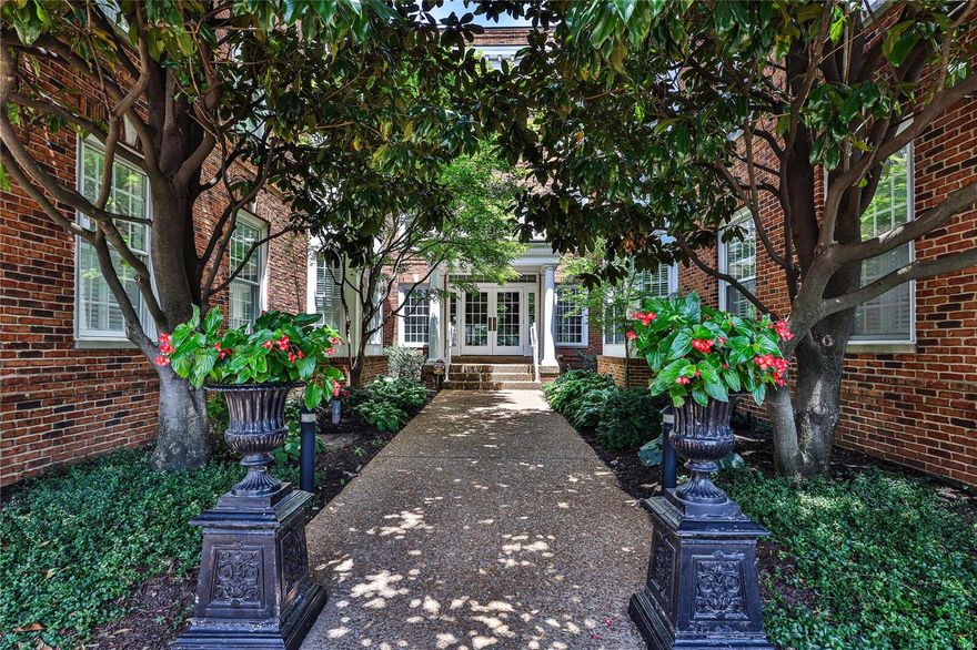 Back Active; no fault of Sellers. This exceptional condominium in the heart of Kirkwood provides the best of convenience & luxury, just steps away from all that downtown Kirkwood offers! Set on the third floor of this elevator-equipped mid-rise building, this updated unit boasts almost 3,000 sq ft of living space, with 3 bedrooms and 2.5 baths. Gleaming hardwood floors, architectural columns & stunning millwork highlight the wide foyer, living and dining rooms, with 9-foot ceilings throughout. The fabulous, updated kitchen features stainless appliances, granite countertops, custom cabinetry and basketweave backsplash, with a charming bay window breakfast area. The spa-like primary suit has coffered ceiling, 2 large walk-in closets & spectacular bathroom with gorgeous tilework and walk-in shower.  The 2nd and 3rd bedrooms share a Jack-n-Jill bathroom. A lovely deck, laundry and 2 parking spaces complete the opportunity, with a picturesque community courtyard available for entertaining. Location: Suburban, Upper Level