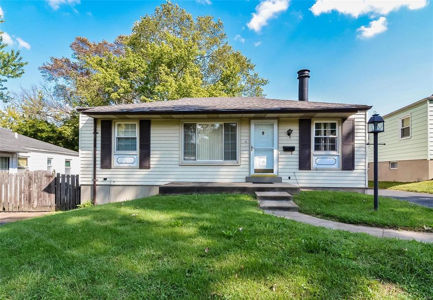 Looking for a new home or possible investment property? This charming home is a must see! This well kept home offers 2 beds, 2 full baths, on a quiet dead end street, conveniently located near hwys, shops and restaurants. Other features include refinished hardwood floors with free-standing gas fireplace/stove in living room, new vinyl kitchen floor, partially finished basement and a work shop in the detached garage! New roof on both the home and garage, new disposal, new sump pump, driveway re-sealed, and new water heater. Also has a private fenced yard with a nice patio! This one checks all the boxes, come see it! Property has passed the Vinita Park inspections.