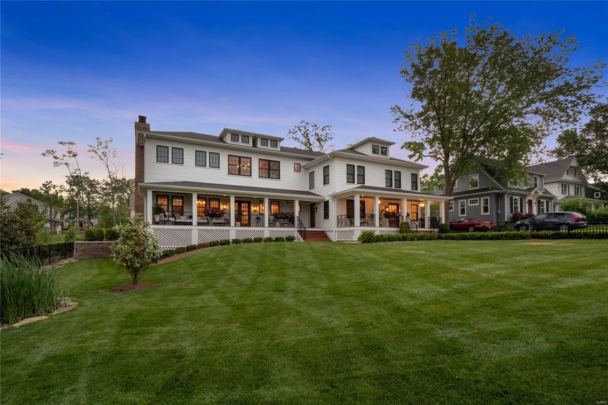 Exquisite 5 bedroom, 4.5 bath luxury home, located in the heart of Kirkwood. Beautiful curb appeal w/ comfortable front porches, cement board siding, custom railings and lighting. The home has light hardwood floors and lots of windows for an airy, breezy feeling. The main floor consists of a private home office off the entry w/ gas fireplace, built-ins and access to the porch. The dining room has turquoise grass cloth wallpaper and a built in service buffet for easy entertaining. Enjoy the open floor plan that consists of the kitchen, casual dining area & great room w/ wood burning fireplace. Upstairs lead you up to a large landing that separates the primary suite from the additional family room and bedrooms. The primary suite has tray ceiling & lounge area. 2 bedrooms share a bath. A family room has built in desks and adjoins another bed and bath! Lower level is finished w/ huge open area, full bath, gym and storage. Fantastic back porch w/ tv. Attached 2 car & detached 2 car garages. Additional Rooms: Mud Room