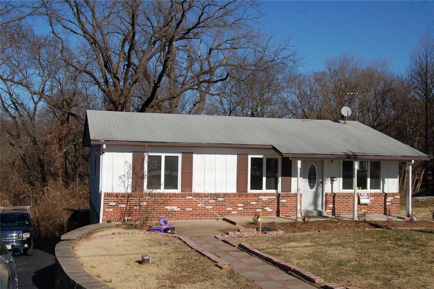 This nice 3 Bedroom, 1 Bath home sits on a little over a 1 acre lot. Basement tuck under garage. Walk out thru Garage, Large 1 car garage. Home has been completely Rehabbed. Close to Chesterfield Valley. Home is For Rent only.  No Pets, Security Deposit is $1550. Application available online.