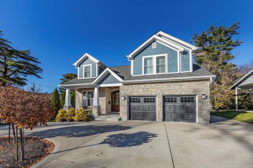 All offers due by Sun 11/19 @ 5pm, w/ acceptance deadline Mon 11/20 @ 9pm.  Remarkable, custom, 6 years new, 1.5-Story home just blocks from Downtown Kirkwood! Throughout all levels this home features the detail & finishing touches only seen in the highest of quality new construction homes. Hardwood floors flow through Main Level including the Kitchen featuring marble counters, island & SS appliances. Bright, airy & open concept ties the Living & Dining into one livable area with sliding doors to the covered patio! Main Level Master Suite features custom dual vanities, granite counters & marble tiled shower. Convenient Laundry & Powder Room! Upstairs find 3 Beds (1 with 2nd en suite Bath & Bonus Room), plus a Jack and Jill Bath. Lower Level offers large Rec Room with limestone bar, 2 additional Beds - 1 currently used as an Exercise Room. Large backyard with an additional detached 2 car garage that is finished, heated and insulated making 4 total garage spaces!