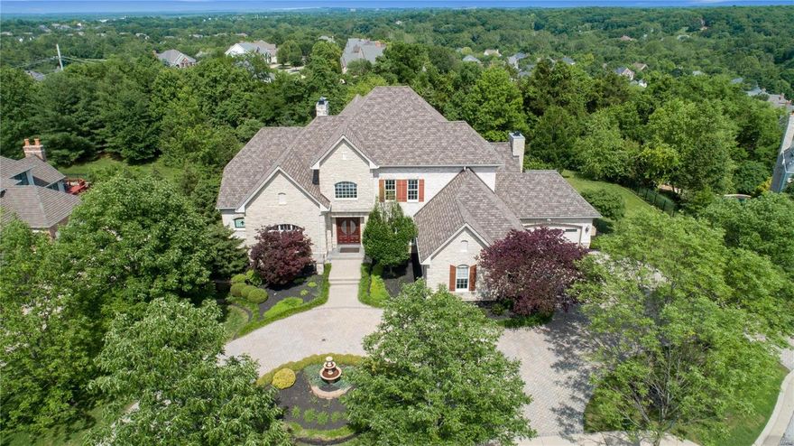 Executive stone manse built for the discerning buyer who loves entertaining, the circle drive leads to this luxury home w/ 11 ft  + 12 ft ceilings and upscale finishes. The grand 2 story marble foyer sets the stage, from office w/ box beam ceiling to the main floor master suite w/ his and hers bathrooms.  Cook’s kitchen w/ professional appliances (incl. 2 dishwashers) and 3 ovens. Gather family at the granite breakfast bar or the hearth room w/ vaulted ceiling + floor to ceiling stone fireplace.  Step outside to the acre + private yard w/ large paver patio and covered porch w/heat lamps or gather around the outdoor fireplace. Top-of-the-line walkout basement w/ honed granite bar + fridge and huge gas fireplace - amazing spaces to entertain!  Walk out to the poolside stone + granite bar. Swim in your heated saltwater pool w/ spillover waterfall + hot tub. 5 bedrooms + 8 baths incl. 3 upstairs beds - each w/ en-suite + bonus room w/ gas fireplace. 7800+ square ft of resort-like living! Additional Rooms: Mud Room