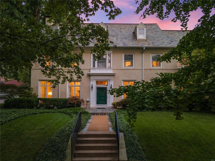 Ageless beauty! This gorgeous Georgian Revival home in an enviable enclave of Clayton dates back over a century yet continues to age beautifully. Beyond the manicured lawn lies a noble abode whose interior is as grand as its facade. In over 5000 sq ft of living space, there are rooms aplenty for entertainment, relaxation, work or play. Highlights include gleaming hardwood floors, high ceilings, traditional staircase and millwork, custom cabinetry, grand living room with French doors, spacious formal dining room, sun-dappled conservatory, sumptuous bedrooms & bathrooms, 3rd floor rec room could be 5th bdr, gourmand's kitchen with granite counters and high-end appliances, and a double garage. Thoughtful updates, the home remains true to its heritage yet incorporates many contemporary, comfortable touches. Tucked away in a peaceful tree-lined street, you're only minutes from restaurants, shops, entertainment, Forest Park, WashU and acclaimed schools. This listing is in a premier location! Additional Rooms: Sun Room