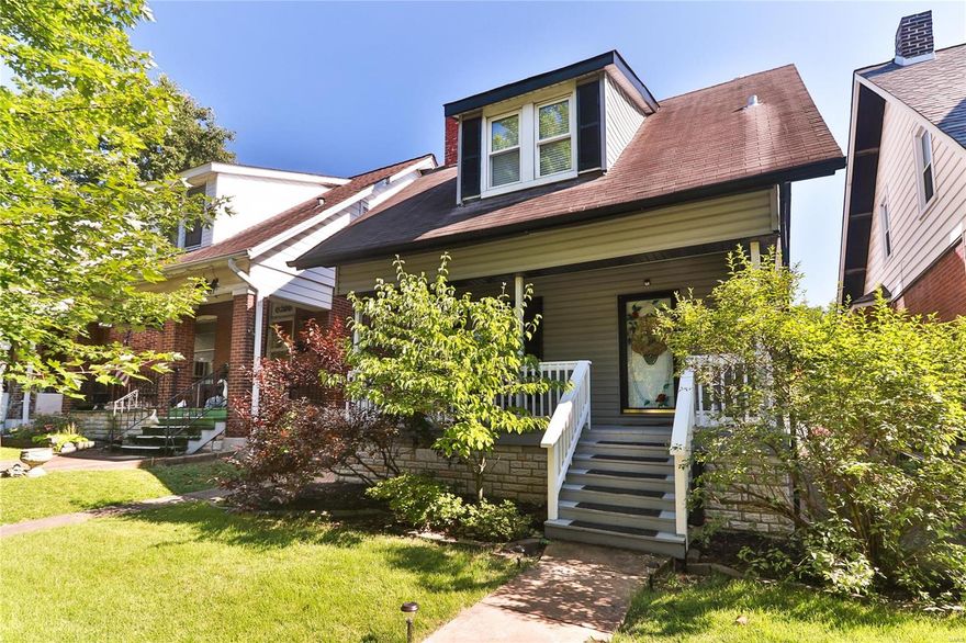 This home is Awesome, spacious & has the sweet charm you are looking for outside & in. Walk up the sidewalk and enjoy the large covered front porch. Go around back & notice the level, fenced yard, patio just waiting for a fire pit and friends, large parking pad & very nice deck. Enter into updates and space. Large entry foyer, side staircase to the upper level living & stained glass window. Continue on the wood floors to the updated kitchen. More than enough room to cook a great meal, and serve it casually at the breakfast bar, or sit down & take your time in the dining room. The dining/living room is Amazing with wood burning fireplace, vaulted ceiling, canned lighting & fresh, trending paint. Venture to the backyard through the french doors to the deck. The main bedroom is presently being used as a study. So many options for this room - and next to the main bedroom is a full bath!! Now lets go upstairs on the newer carpet and we find two more spacious bedrooms, & another full bath!