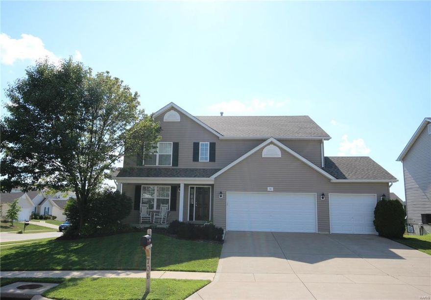 Richly appointed two story,4 BR home on large corner lot w/too many upgraded amenities to mention!The minute you walk into the entry you notice all the custom millwork, hardwood floors & cozy formal living room that is right off the dining room.This large home has a very open floor plan that is perfect for entertaining family and friends!The kitchen boasts 42in maple cabinets with crown molding and lighting above, double ovens, center island, breakfast room & huge walk-in pantry.The super spacious (26 x 20)Master Suite offer a gas fireplace, vaulted ceilings, walk-in closet and master bath with separate vanities, corner soaking tub & separate shower.The other 3 BR's are a great size, have closet organizers, plus one BR is "on-suite" & the other 2 offer "jack & jill" bathroom.Other features are most of home freshly painted, dual HVAC system, lawn irrigation system, newer roof plus the basement is wired and framed, ready for your finishing touches! *Showings start 9am on 7/18.*