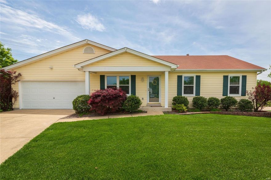 Beautiful O'fallon Fort Zumwalt West Home. Located on a quiet cul-de-sac with a large fenced in back yard.  Beautiful new floors installed throughout the main level from the living room to the bedrooms.  Very well taken care of Kitchen/Dining room combo for all the family meals! Electric range, refrigerator, stove and microwave included! From your kitchen, walk out on you AMAZING LARGE DECK overlooking your large back yard! Laundry room/mud room conveniently located off of the garage for easy access main level laundry. Check out the FULLY FINISHED WALKOUT BASEMENT that allows for plenty of entertainment room!  You will also find a large half bath in the LL across from the large storage room! Don't miss your opportunity to own a beautiful ranch house tucked at the tail end of a cul-de-sac, located in the highly desired Fort Zumwalt West School District!