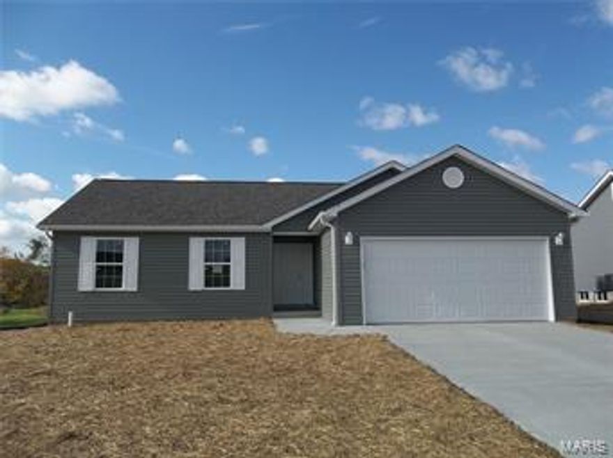 Great community to raise your kids! Why rent when you can own with USDA zero down financing! The "Bluffwood A" features 1200 sq.ft., 3 bedroom, 2 bath, 2 car garage, recessed lighting, vaulted ceilings, stainless steel appliances, walk in closet in master, ceiling fans in living room and master, and so much more. This to be built home includes 2-10 builders warranty, brushed nickel hardware and main floor laundry. ***Some buyer options/upgrades available include granite counter tops, carriage style garage doors and wood floors. Prices will vary depending on upgrades and options selected by buyer.***