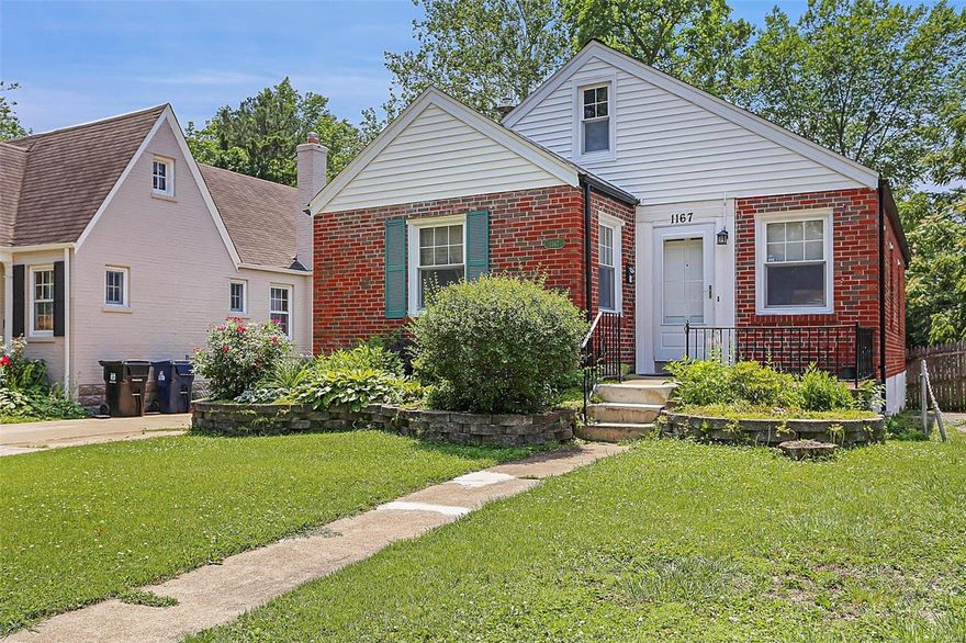 Nice University City brick bungalow.  It's been in the family for many years.  The windows are newer thermal.  The floors are original hardwood.  The dining room is separate.  The kitchen has been updated and includes stainless appliances.  Nice original tile backsplash.  The bathroom is also updated.  The bedrooms are carpeted.  There is off street parking.  The front is attractively landscaped.  The backyard is fenced and flat.  It has a small patio area and a storage shed in the backyard.  Qualifies for $6000 credit at closing from Guild Mortgage. Also qualifies for Wash U grant.  House is being sold AS IS.  Seller will provide clear University City Occupancy Inspection