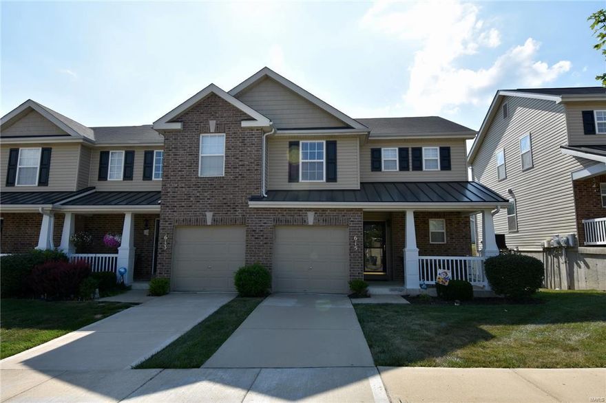Check out this classy 2-story town home in Countryshire Crossings. 2 bedroom and 2 and a half baths. Completely move-in ready. Super-clean inside and out with neutral colors, nice flooring throughout, and plenty of room. Main floor has roomy living room that is open to the eat-in kitchen area and foyer. The kitchen is delivered with all appliances. There is a convenient half bath on the main floor and an electric fireplace (negotiable) in the living room. Second floor has the master bedroom with full master bath (double sink and glass enclosed shower) and 2nd bedroom. There is a full guest bathroom as well and a nice bonus area that can be used for an office or small playroom. Full unfinished basement has plenty of room for storage. There is a great pavestone patio at the rear of the home, perfect for BBQs and entertaining. The subdivision is very well kept and has a member pool. * Condo fee is $115/mo + $375/year. *Master bedroom curtains/drapes/window treatments not included in sale. Location: End Unit, Ground Level
