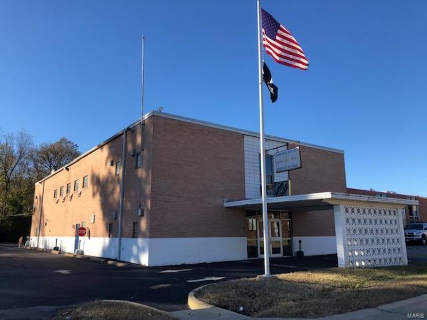 Legion Hall is closing and prior to Covid was operating, but now not planning on reopening!  10,000 total SF. Each floor is 5,000 SF. Built in 1960 and very well maintained. It has that Mid-Century Modern style that's popular again! Main level offers entertainment amenities; such as a bar, kitchen, meeting rooms, and bathrooms. Proceed upstairs to the open and large meeting room which has accommodated over 200 seated and another set of bathrooms. It has a dumbwaiter to bring food and supplies between the 2 kitchens, but no passenger elevator. Lots of space that can be utilized for many events, entertaining, or gatherings simultaneously!  60 plus parking spaces available! Sorry, but no floor plans are available.
Agent will accompany all showings. Some Accessible Features Location: Other, Suburban