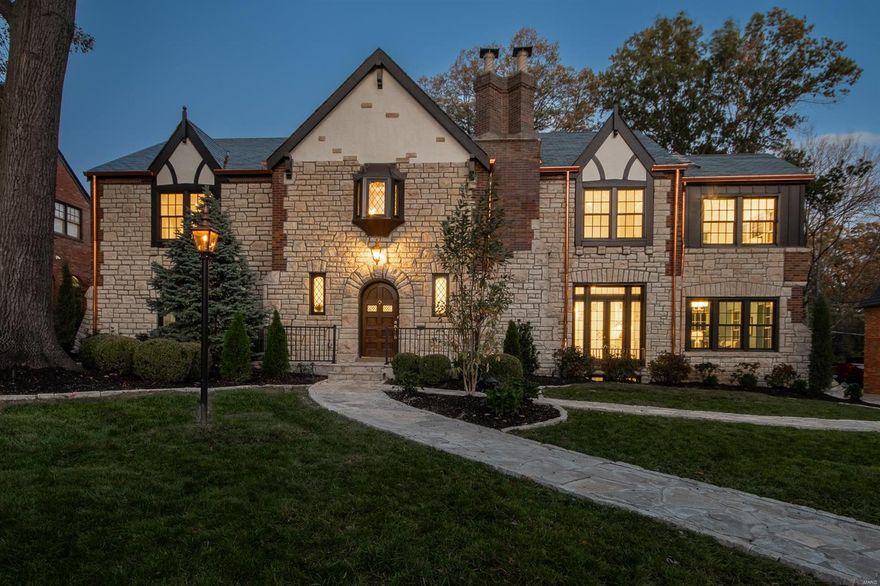 Stunning Custom rebuilt 4bed, 3 full / 2 half bath (better than new) 2 story stone home with amazing finishes, finished LL, outdoor living, & Clayton Schools in Lake Forest Subdivision. Build & design Co exquisitely transformed home in & out with a period appropriate focus complimented by extensive classic finishes. Strong exterior appeal & street presence: Layout, finishes, features all impress: Stone, slate, copper, Hardie, composite windows, covered outdoor living. 2 stry entry, study + wet bar, formal dining, open kitchen. Pro style kitchen w/ Amish made custom cabinets, 48" cooking, wine + bev + built-in fridges, dish, large island; Open to dining / living / outdoor. upper level: 4 beds, 3 full baths, laundry room, inviting landing & Primary suite: Sitting room, marble bath/ oversized shower, free standing tub, heated floors, dual vanities, & walk in closet. LL finished with 1/2 bath, 2nd laundry area, rec room, & storage. Must see to grasp the depth of this design & rebuild.