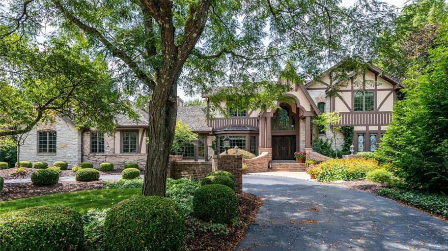 Sensational home located on a cul-de-sac backing to acres of common ground privacy. This is an amazing opportunity in Creve Coeur close to hospitals. The circle drive and wonderous curb appeal welcomes you into a 2sty foyer which opens to the living room and dining room as well as a 2sty great room w/stone fireplace and wet bar. Beyond the great room is the breathtaking kitchen w/all the luxuries you would expect. Opening to the kitchen is the fabulous hearth room w/box beam ceiling, built-ins and fireplace. The main floor primary suite offers a large bedroom, stunning sitting room w/fireplace, walk-in closet and luxury bath. The great room, hearth room and primary suite all open to a phenomenal award-winning indoor pool w/tile deck and gorgeous surroundings. Also located on the main floor is a fantastic in-law suite w/fireplace and bath.  Three more bedrooms and hall bath are on the 2nd floor along w/a finished lower level. Outside finds patios, decks, gazebo and gorgeous landscaping.