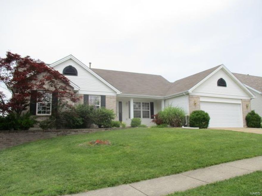 WELCOME HOME!!!  COVERED FRONT PORCH WELCOMES YOU TO THIS 1600+ SQ. FT. RANCH STYLE HOME.  ENTER INTO FOYER WHICH PROVIDES ACCESS TO FORMAL DINING ROOM AND HEARTH ROOM WITH VAULTED CEILINGS.  OPEN FLOORPLAN WITH HEARTH ROOM FLOWING INTO EAT-IN KITCHEN SPACE.  MAIN FLOOR LAUNDRY OFF KITCHEN.  THREE BEDROOMS AND 2 BATHS INCLUDING A MASTER SUITE WITH VAULTED CEILINGS AND BATH WITH SEPARATE TUB AND SHOWER COMPLETE THE MAIN LEVEL. 
 BASEMENT IS READY TO FINISH AND HAS PART. ROUGHED IN BATH.  HOME HAS LARGE PATIO IN BACK OVERLOOKING YARD AND ATTACHED 2 CAR GARAGE.  TAKE A LOOK TODAY!  Please refer to HUDHomestore for the most recent bidding Period details and information on this property.  HUD Acquired Property. Property being sold 'AS IS'. All utilities are turned OFF. Please, use discretion when showing and bring a flashlight. SpecialListingConditions: Foreclosure