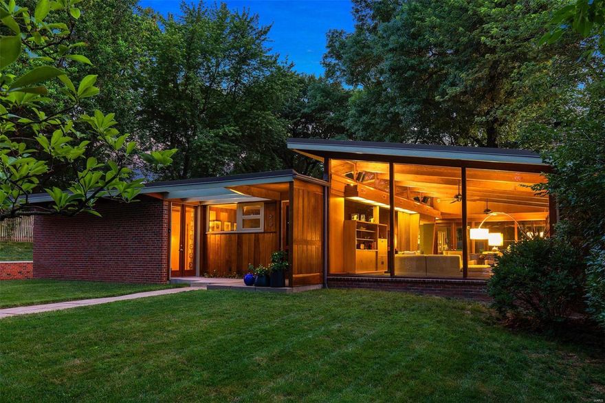 This important mid-century masterpiece, The Harry Hammerman House is available for the first time since its total renovation and expansion. Architect Ray Simon enhanced this home with a kitchen addition and oversize 3-car garage while maintaining the building's integrity. It has been widely celebrated in publications and is on the National Register of Historic Places. The highlights of this special property are the expansive floor-to-ceiling & clerestory windows, vaulted ceiling with coved lighting, wood-burning fireplace and deep, private ¾ acre lot.  The screened porch is a natural extension of the living area. Impeccable kitchen with granite counters, backsplash windows, Bertazzoni gas stove with pot filler, Thermador oven and warmer tray, Bosch frig, 54-bottle wine cooler and Fisher & Paykel 2-drawer dishwasher. Master bedroom suite with a luxury bath featuring soaking tub, walk-in shower & dual sinks. All new systems, including Geothermal HVAC, within a fantastic historic shell! Additional Rooms: Mud Room