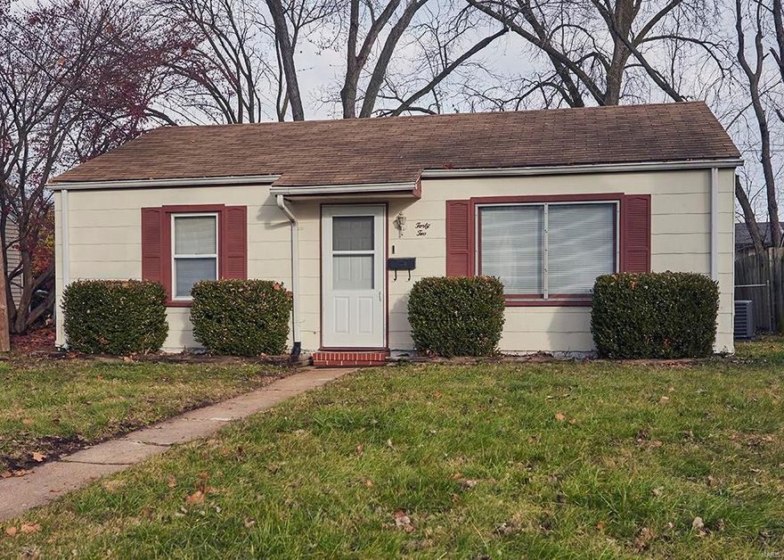 Come check out this great opportunity in the Florissant area. Close to all the stores and restaurants Lindbergh Boulevard has to offer, this location is very convenient.  Furnace and AC replaced in 2018.  Refrigerator, Stove, Microwave and dishwasher included. Washer and dryer hookups in utility room. Nice covered patio, large fenced yard,  and storage shed. Off street parking. Additional Rooms: Mud Room