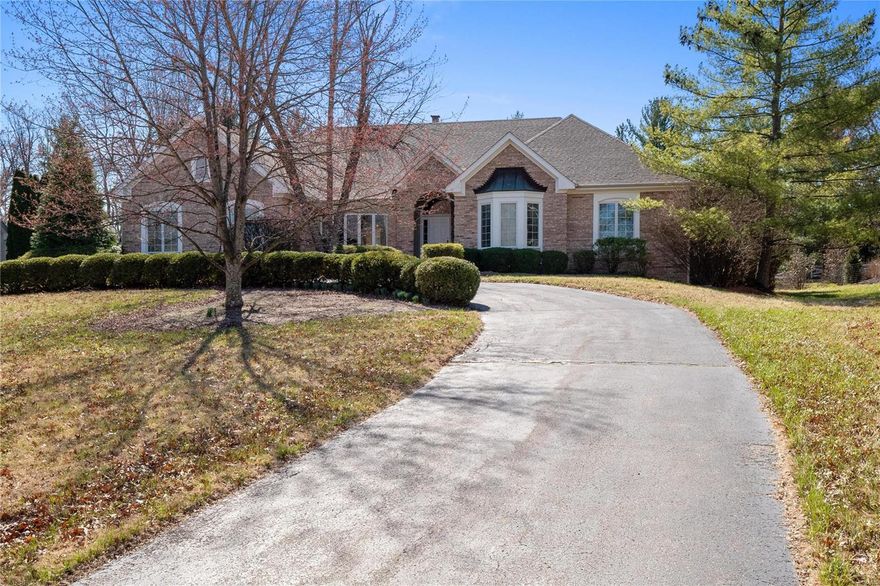 Opportunity to Renovate, Remodel, Rejuvenate and Relax in this magnificent Executive Ranch Home in the ever-so-desirable Dunhill Farm. Home is being sold in "AS IS" Condition to allow the next buyer to make it their own! Tremendous upside in this luxury neighborhood.  Phenomenal Open Floor plan with high ceilings, Windows galore, extensive Moldings, 3 fireplaces (Kitchen, Great Room & Lower Level), luxurious Master Suite, 3 additional bedrooms on main level. Professional finished lower level w/ family room, game room, exercise room, full bath and bedroom. Potential to add a theatre room... All this on over an acre level lot!! Which is perfect for a future pool, putting green and large family and friends entertainment!  Rockwood Schools, Close to everything Chesterfield has to offer! New Roof, Gutters (in process), Roof Insulation and rear wood landing area w/ stairs 2/23/2024