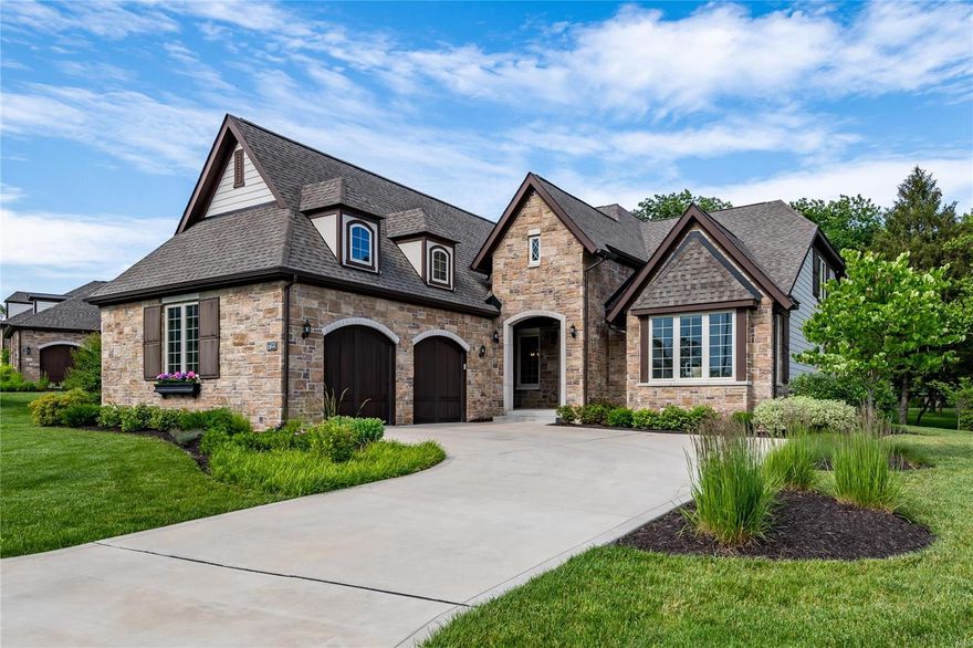 Welcome to 722 Woods of Ladue, a 4 year old 5 bedroom, 5 full bathroom luxury home in Ladue. Chef inspired kitchen with custom maple cabinetry, stainless steel appliances, under counter lighting, granite countertops, center island w/additional cabinet storage, and huge walk-in pantry. Main level has hardwood floors throughout with gas fireplace in the 2 story great room, separate dining room, main floor laundry/mud room & additional bedroom with full bathroom. Main floor master bedroom suite has a large walk-in closet; spa-like master bathroom includes walk-in shower, large soaking tub, double sinks & linen closet within enclosed toilet area. Upstairs you will find 2 large bedrooms, each with full bathroom. Partially finished basement has egress windows, bedroom, and full bathroom; extensive storage area as well. Zoned high efficiency heating and cooling. Private yard backs to spacious 3.5 acre common ground. 2 car oversized garage, upgraded stone elevation, AAA Ladue Schools. Additional Rooms: Mud Room