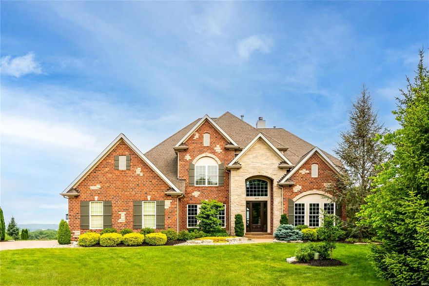 Situated on a cul-de-sac riverfront lot on the bluffs of the Mississippi this exquisite home offers ample space & privacy. It's a true masterpiece, offering luxury & elegance at every turn. It offers countless features & stunning finishes throughout. The grand foyer flows well into the great room/dining room & provides the perfect ambiance for entertaining along with the warm hearth room.  The breakfast room overlooks the magnificent back-yard & showcases the gorgeous SALTWATER POOL, the lush landscaping, and is the perfect oasis. Main flr laundry is a bonus, while the dual staircase provides easy access to the 2nd floor, which includes a loft, 3 spacious bedrooms and 2 full baths. The main flr suite is a true retreat, featuring layers of crown molding, a spa-like bath, & W/I closets.  The finished walk-out LL is designed for prestigious living with an incredible bar area & bedroom.  The outdoor space, and breathtaking views, highlight beautiful outdoor living. Prepare to fall in love. Additional Rooms: Mud Room