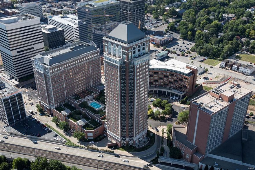 A pampered lifestyle of maximum luxury awaits, with panorama views from 2 balconies on the 9th Floor of The Plaza, Clayton's High Rise Condominium Residences, built to World Class Standards of Construction and Amenities. 2BD/3BA/2,421SF. #904, an end unit, directly overlooks the pool, gardens & walks. A foyer entry announces the expansive Living and Dining rooms. Master Suite w/room-size closet and luxurious bath. Directly off the master is a private office/den. The 2nd BR is en-suite, at opposite end of the unit, for optimum privacy. Separate laundry. The Plaza provides every appointment of comfort and convenience: Resident Valet parking, 24-hr Concierge Staff, on-site management, and modern Fitness Center. Resort extravagance engulfs the pool setting; park-like grounds, dog-walk, walking paths and grilling areas. The Ritz Carlton Hotel, exclusive boutique shopping, finest dining, casual eateries, Starbucks, banking, and more are only steps away. Location: End Unit