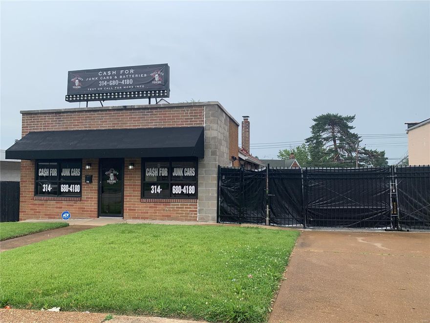 This unique property is zoned Both residential and commercial. So have your storefront and live in the other part. Paved Lot 6105 W Florissant goes with the property Location: City, High Traffic