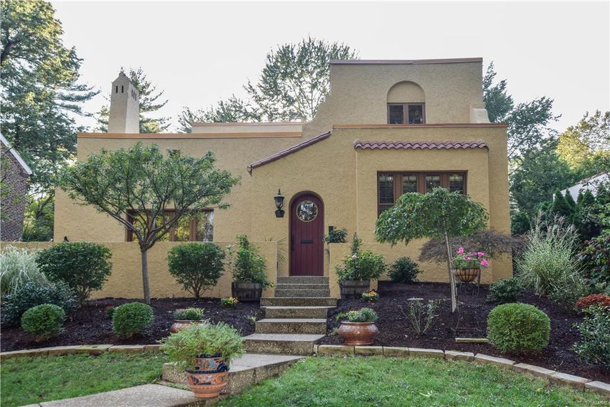 Come see this charming 1920’s Santa Fe Style Stucco home in the heart of Clayton. This Renovated 4 bed, 3.5 bath home is a combination of historical style and modern amenities in the historic Claverach Park Neighborhood. You’ll fall in love in this park like setting that includes a Modern Cook’s Dream Kitchen: DCS Gas Range and Oven, Warming Drawer, Scotsman Ice Maker, Viking Wine Fridge. Light & Bright Large Dining Room. Dramatic large living room with beamed ceilings, wrought iron railing & gas log fireplace. Master Bath has new vanity, quartz top & Delta faucets, custom shower tile & shower doors, separate tub jetted tub. New 20  year TPO roof completed Oct. 2016.  Showroom style garage with a California style glass door and gleaming stained concrete floor. Shining wood floors, heated slate tile, updated light fixtures and part finished lower level all for your ready to move in needs. This home has lovingly been cared for and has undergone extensive updates over the past six years. Additional Rooms: Mud Room