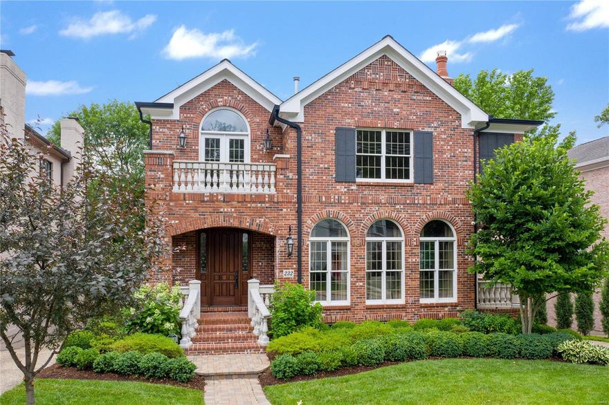 Exceptional 3 Bedroom, 3 ½ Bath Clayton Gardens residence with almost 5,000 sq/ft of living space is move-in ready.  The owners updated the home for today's living with a neutral palette while maintaining the extensive architectural details throughout.  Entry foyer with marble floor and gracious staircase, light filled Living Room opens to side terrace, formal Dining Room, large Family Room with statement fireplace and surround. A Gourmet Kitchen offers granite counters, custom cabinetry, center island, top-of-the-line appliances and opens to screened Deck. The Second Level Primary Bedroom Suite boasts a fireplace, spa-like bath with freestanding tub, two closets and private balcony. There are two additional Bedrooms and a shared Bath, Office with built-in bookcases and Laundry. Finished walk-out Lower Level offers a Recreation Room, full Bath and extra storage, patio. Three car garage, partially heated driveway, front and back staircase, central vac, elevator. Great condo alternative.