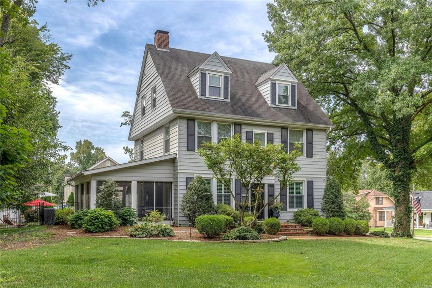 Absolutely gorgeous turn of the century Victorian architecture combined with the convenience & style of modern renovations! Spectacular location! 2 blocks from all that Kirkwood has to offer! Beautifully renovated gourmet eat in kitchen with built in butlers pantry, Viking Stove & Ovens, 42 inch cabinets, granite, crown moldings & center island. 4 Fireplaces throughout the home in the dining room, kitchen, family room addition & master bedroom. Gorgeous family room addition with wood burning stone fireplace & atrium doors which lead to the magnificent in ground hourglass shaped pool. Privacy abounds with fully landscaped gardens surrounding the pool. Multiple patio seating locations & spacious screened in porch. Fabulous bedroom space with a third floor private suite/full bath. Additional amenities include 3 car side entry garage, huge corner lot with sprinkler system, fenced yard, 3 zoned heating & cooling, hardwood floors & side entry circle drive. Come home to East Argonne!