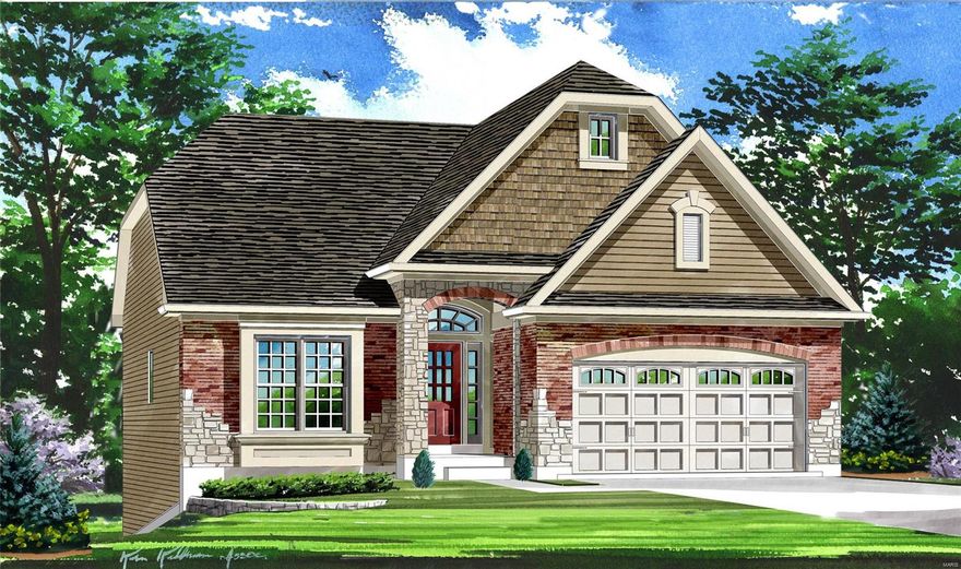 For those that long for luxury & a fantastic location, explore your future at the Grand Reserve! The Augusta is a Ranch style home- 2486 sq.ft. with 3 bed/3.5 baths – 2 Car Garage -Level lot- on a Cul-de-Sac - comes standard with 11’ Ceilings from the Foyer through the Great Room, Dining Room, and Kitchen, transitioning to 9’ ceilings for the rest of the home. D.V. Gas FP with marble surround. Standard 6’ Kitchen Island & maple cabinetry featuring dovetail drawers & soft close doors & drawers, level #2 Granite counters & walk-in-pantry. Master Suite includes a vaulted ceiling and 9’ of vanity with double bowls, shower with seat and huge Walk-In Closet at the bath area. Bed #2 is a private suite with Walk-In Closet is located on the Main Level, in addition to a ½ bath for guests. Staircase with English Box Newels is open to the finished LL with 9’ ceilings, 3rd bedroom, full bath, and large family room. Fences OK. Multiple Models Available!