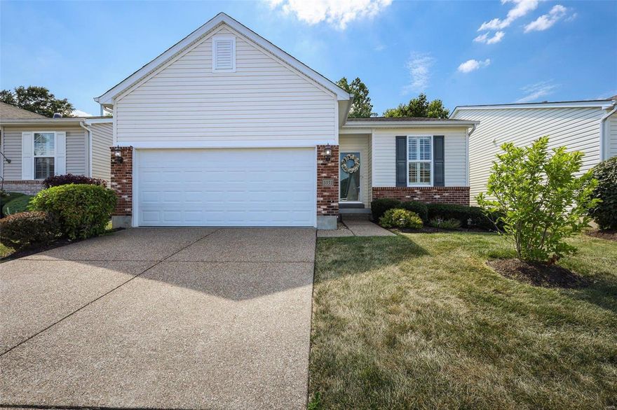 This 3 bedroom, 3 bath Villa is what you've been waiting for in the amazing Golf Club of Wentzville Community. Beautiful vinyl plank flooring welcomes you into the sprawling open floor plan. Outside of the 3 bedrooms, you have a great office space right off the entry foyer. The kitchen offers an oversized island, updated appliances, 42 inch oak cabinets and hard surfaced counters throughout. Off the living room is the stunning covered porch with composite decking, perfect for a relaxing evening or morning coffee. The Primary Bedroom is oversized boasting a large walking closet and the primary bathroom offers a large double vanity and walk in shower. A second bedroom and tastefully updated hall bath round out the main level. You lower level provides a cozy rec room, full bath and 3rd legal bedroom. A massive storage space and walk out to a another patio space. Details like plantation shutters throughout. Don't miss out on this opportunity. Duplicate Listing: 24039974 Location: Detached