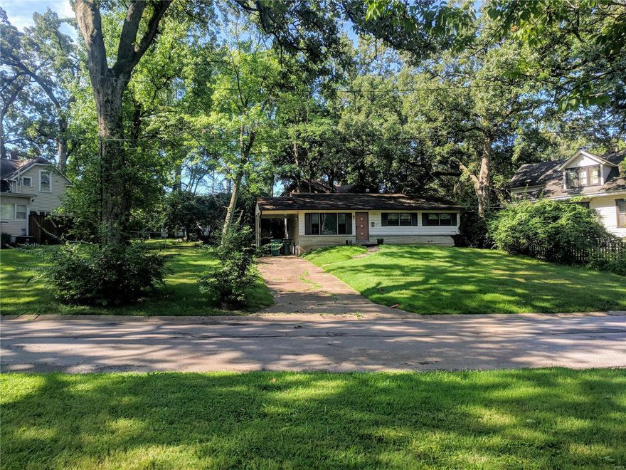 Looking to build in a quiet family friendly neighborhood in Webster Groves? This could be your best opportunity. House currently on property is sold as-is and is most likely a tear down. The current home sits well back on the property. Build closer to the front to take full advantage of this unique lot. This 0.2 acre lot faces a small park and offers great views of the neighboring historic homes on Glendale Ave. in Webster Groves.