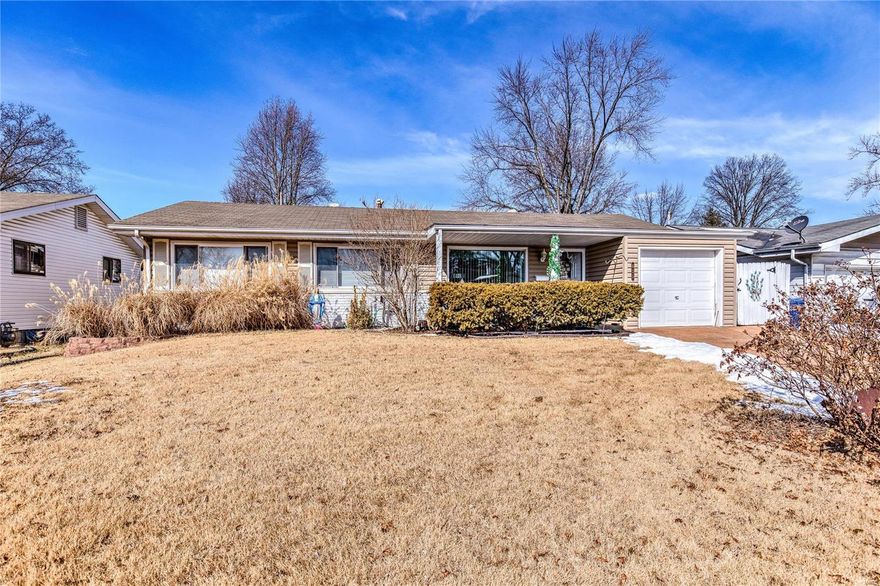 This wonderful ranch has great space and so much to offer. There are 3 main floor bedrooms. Space for everyone with a large living room, kitchen/dining, and family room. The kitchen offers lots of storage and a great workspace. The dining room is connected to the kitchen for a nice open layout. The dining room opens to the huge family room which has a fireplace. This layout is wonderful for hosting family events. There is natural light throughout the house and many large windows. The Family room's sliding doors lead to a spacious private patio. Large fenced backyard. Downstairs is another full bathroom and makes for a great rec space or come be finished for extra living space. Convenient location, nearby schools, shopping, parks, and is very accessible to all major highways and in a welcoming neighborhood. There is also a double driveway and 1 car garage.