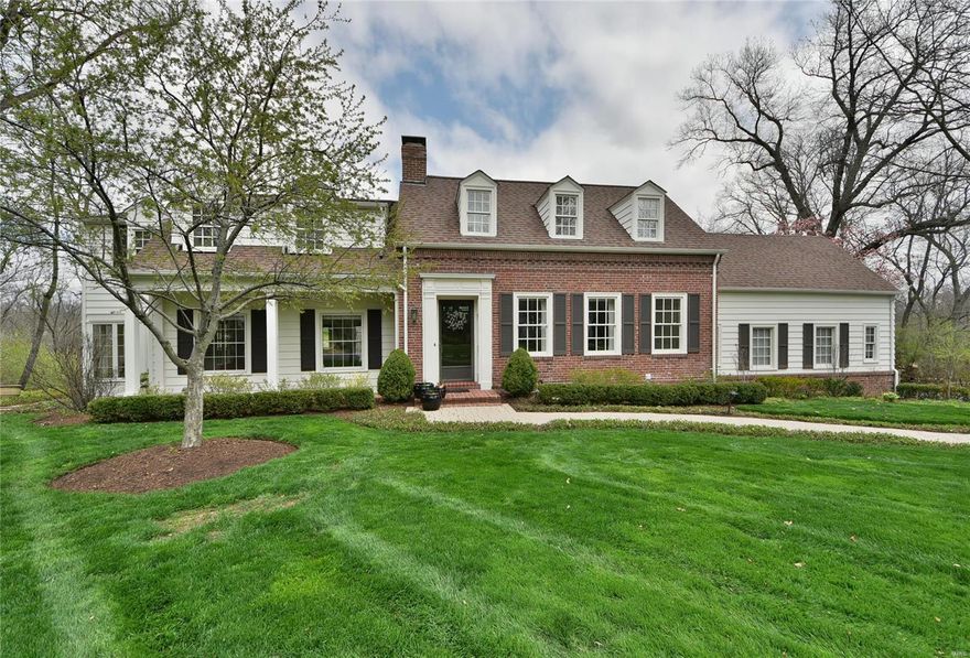 This captivating Cape Cod home in popular Briarcliff offers beautiful views with privacy and an open floor plan everyone will enjoy! The center hall entry foyer welcomes you home opening to the large formal Dining room & living room with built-in bookshelves & French double doors to the terrific sun room which walks-out to a huge brick patio & large yard backing to the woods. The great room features a soaring cathedral ceiling, real wood paneling and exposed ceiling beams, with a gas fireplace & a walkout. The chef in you will be amazed with the spacious custom kitchen! This gourmet kitchen boasts a large center island, gleaming granite counters, Dacor ovens, cook-top, & 42 inch custom cabinetry with large breakfast room and custom coffered ceiling. Main floor laundry & convenient powder room. Master suite includes his & hers closets & luxurious private bath with Jacuzzi tub. Partially finished LL. 2 car attached garage. This meticulously Maintained home is ready for you to move into! Additional Rooms: Sun Room