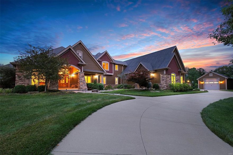 Stunning 1.5-story sits on a beautiful 3-acre lot offering a serene escape from the everyday hustle w/ over 6200 square feet of living space. Indulge your culinary passions in the gourmet kitchen where every detail has been carefully crafted to the ultimate cooking experience. Explore the lower level to find a haven for entertainment with a media room, wet bar, fitness room, a rec room, family room, 6th bedroom, and full bath. Immerse yourself in the refreshing 42x20 saltwater pool or relax on the covered deck. The 4-car attached garage not only accommodates your vehicles but also boasts a 1,000 square foot apartment above, providing a full kitchen, family room, private laundry hookup, bedroom, & full bath. Additionally, a detached RV outbuilding ensures ample storage for your adventurous spirit. With meticulous professional landscaping & a perfect blend of functionality & style, this property is a true sanctuary for those seeking the finest in comfort, convenience, and outdoor living. Additional Rooms: Mud Room