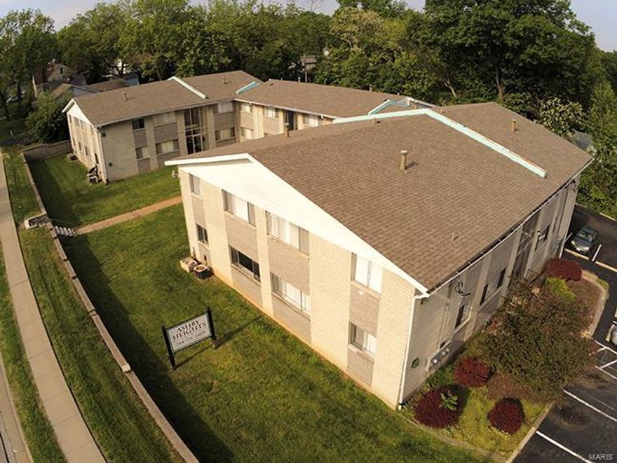 Entered For Comparable Purposes. Opportunity to purchase a well maintained 20 unit apt complex in St. Ann located across the street from Tiemeyer Park. The building located in a quiet neighborhood surrounded by single family homes is comprised of 16 one bed apts and 4 two bed apts with central AC and 25 parking spots. The building has had a number of recent capital improvements including exterior and interior electric updating throughout, a new retaining wall running the length of the property and updates to a number of the apts. Rents have been raised to as much as $675 for the 2 beds and $550 for the 1 beds so there is the ability to raise rents.