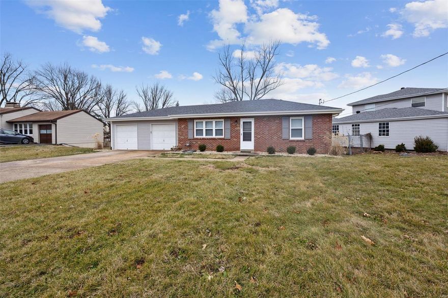 Walking distance to Concord School, Sperring Middle, and Lindbergh HS!!!  This well-maintained brick ranch is 100% move-in ready!  Be ready to be impressed!  This all brick ranch features 3 bedrooms/1.5 baths and 2 car garage!  New windows and plumbing.  Refrigerator, washer and dryer all staying! The half-acre lot will amaze!  It's mostly flat and perfect for entertaining!  NO HOA!!!  The walk-up, lower level is complete with egress window and ready for you to put your finishing touches! The location is fabulous! This is one gem you do not want to miss!