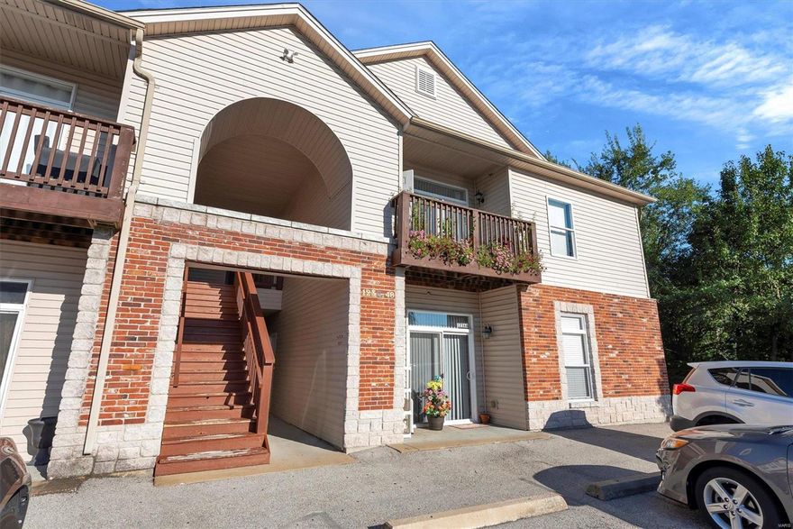 Simple living at it's best!  Beautifully renovated GROUND FLOOR (NO STEPS) condo.  Tucked away behind the trees just off of Lemay Ferry.  Located in a clean, quiet, smaller complex.  This unit backs to woods for a peaceful and private setting.  Very Clean, Move In Ready with wood floors, neutral paint and newer light fixtures. Wood accent wall gives this condo some extra character. Enjoy cooking in this completely renovated kitchen with newer appliances.  Breakfast bar and dining room convenient for entertaining.  Renovated, gorgeous bathroom with stunning tile and tile surround shower.  Floating vanity completes the bathroom for a sleek, modern look.  ALL APPLIANCES STAY INCLUDING WASHER AND DRYER! Location: Ground Level