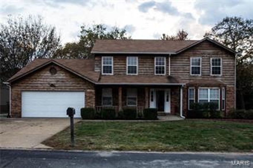 Beautifully maintained and updated 2 story in Forest Haven sub. Curb appeal galore with fresh landscaping. Home boasts 4 lrg bedrooms, 2.5 baths with new flooring, and a partially finished lower level.  Home has fresh interior paint, new carpet through out, updated kitchen cabinets, new kitchen appliances, newer back deck, HVAC system, poly-painted garage floor and newer garage door. Main level features a large kitchen with center island, a formal living and dining room and family room with wet bar and gas fireplace. The breakfast area has French Door access to the large back deck over-looking the wooded back yard.  Master bedrm suite features vaulted ceiling, jaccuzzi tub, sep. shower, dbl sinks and a walk in closet. Three other bedrooms are great size with plenty of storage.  Located on a cul de sac and backing to common ground gives this home plenty of room for kids to run and play and makes entertaining a pleasure. One year home protection plan is included.