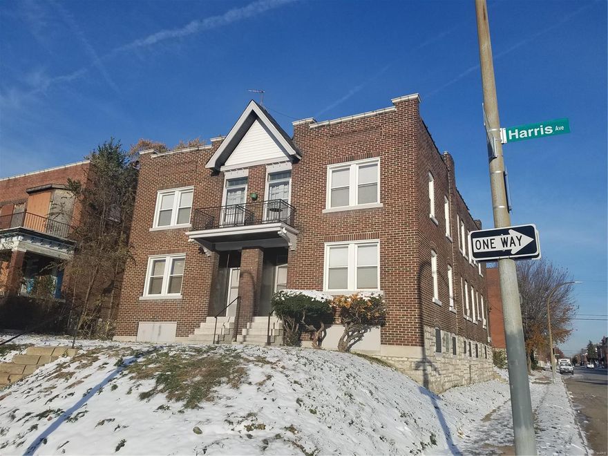 Nice 4 family in an up and coming neighborhhod in North St Louis City, located near the YMCA in Ofallon park, close to highway 70. With a little bit of sweat equity this property could be up nad running and cash flowing.