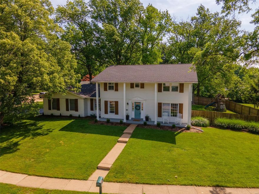 So many updates to this well maintained home starting with renovated custom bathrooms, solid surface countertops, updated main floor laundry/mud room and a huge lower level den and rec room with new carpet. The exterior has a new clean look and landscaping. Good sized bedrooms, many with walk-in closets. There are several storage rooms plus the garage's bonus 9 by 7 space can be used as a workshop. Open living and dining rooms flank the entry foyer plus  there is a good sized eat in area in the 10 by 24 kitchen. The upper level master suite has a custom bathroom and two closets. The large main floor bedroom could be an office, guest bedroom or perfect in-law room. There is a wood burning fireplace in the family room with direct access to the large patio with fenced in yard. The neighborhood pool, basketball court, pond and amenities are also close by. Easy access to Henry road puts you quickly to all the Parkway schools. Great location to 141 and Manchester road to close by shopping. Additional Rooms: Mud Room