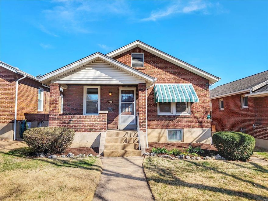 SUPER Cute, SUPER Clean 2 bed 1 bath located in the very desirable and historic Dogtown area.  This all brick home features gleaming hardwood flooring , new vinyl flooring, updated bath, 90+% efficient furnace, replacement windows, PVC stack, updated electric, 3 seasons room,  1 car detached garage, dry basement, fenced yard and all of this is just 1 block from Tamm Avenue!  Hurry and don't delay schedule your viewing today!   Passed city occupancy inspection 3/7/24.  Inspection Report attached in Supplements. All offers  should be submitted by Monday March 11th, 2024 at noon with a response time of 7pm on the 11th. Additional Rooms: Sun Room
