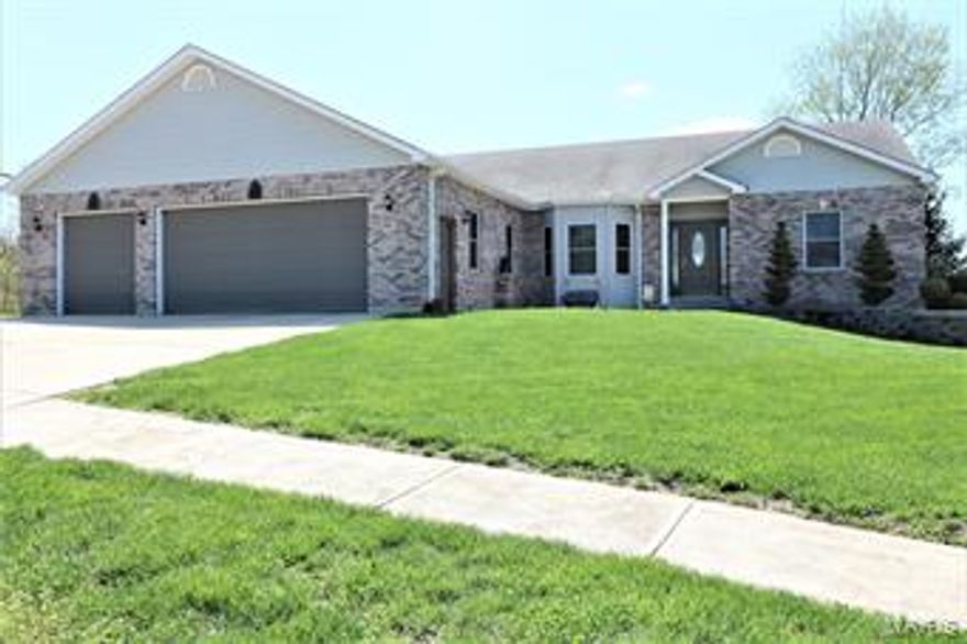SPACIOUS 3 BEDROOM RANCH ON CORNER LOT!  Pride of ownership really shows is this beautiful ranch home.  Enjoy the open floor plan, Coffered Ceilings, Bay window with extra seating and views of the back yard. The kitchen has a breakfast bar, tile back splash and lots of extra cabinet lighting and leads out to the covered patio.  The master bedroom suite is a retreat with a walk in closet, full bath, dual sinks and separate tub/shower. The lower level is ready for entertaining with a wet bar, large half bath, room for your pool table and lots of extra storage. The 3 car garage will bring out the car enthusiast in you with epoxy floors, satellite cable, heat and air!  In addition to the meticulously landscaped yard, there is a fountain and shed. Close to Hwy 44 for easy commute. Don't miss this one! Additional Rooms: Mud Room