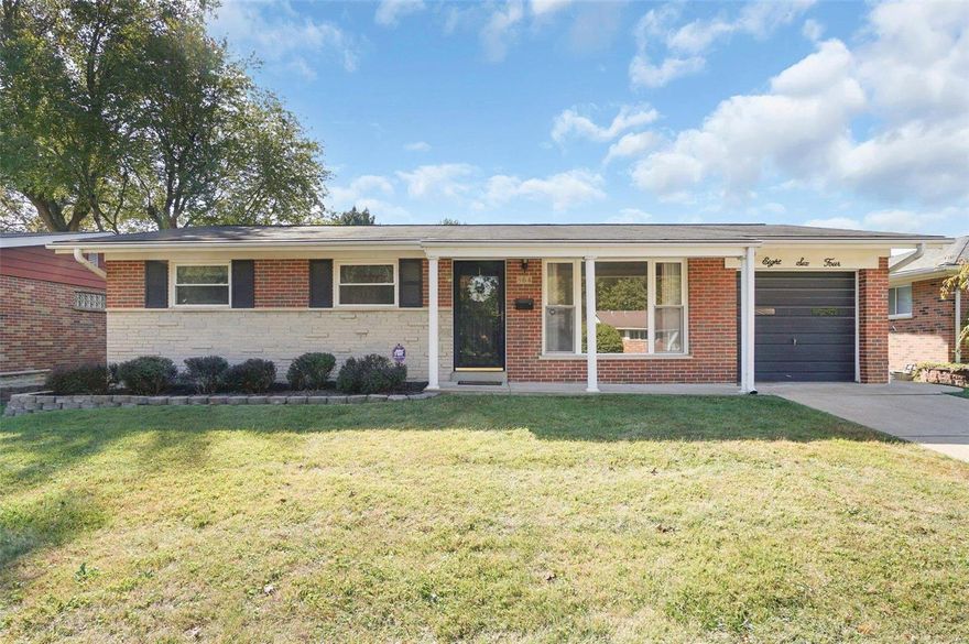 If you're looking for a solid home that you can add some value to by doing some simple cosmetic updates, you've found THE ONE!  Located in the Mehlville SD, this 3 bedroom brick ranch offers spacious rooms filled with natural light! The large eat in kitchen includes a pantry, SS appliances and French doors opening to the large, level backyard, that Fido or the kids will enjoy! The primary suite offers a half bath, beautiful hardwood floors and his & her closets! The LL is partially finished & has a retro 70's style with an electric fireplace to create a cozy atmosphere. It's the perfect flex room to fit your family's needs! As a bonus, you'll LOVE having the extra space that the attached garage has to offer! The interior and exterior of this home has been well maintained by the previous owner & it's already had many upgrades such as aluminum fascia/soffit (no maintenance), vinyl windows, new 200a electrical panel, + more! All appliances + a home warranty are included for peace of mind!