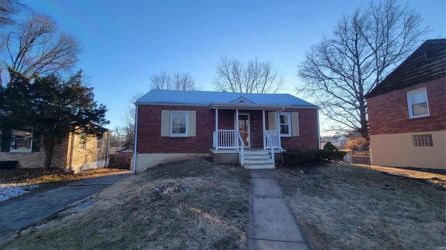 OUTSTANDING OPPORTUNITY!!! This Mehlville Bungalow is sure to please!  All-brick exterior, covered porch, fenced yard and more! Three bedrooms tuck-under garage, and hardwood flooring make this one a WINNER!!! Property is to be sold in its current as-is condition with no warranties or representations by the Seller. Seller will not make repairs nor provide any inspections. Seller's addendum is required after terms of sale are agreed upon. Special Sale Contract (Form #2043) required. Proof of funds or pre-approval letter required with offer. SpecialListingConditions: Foreclosure