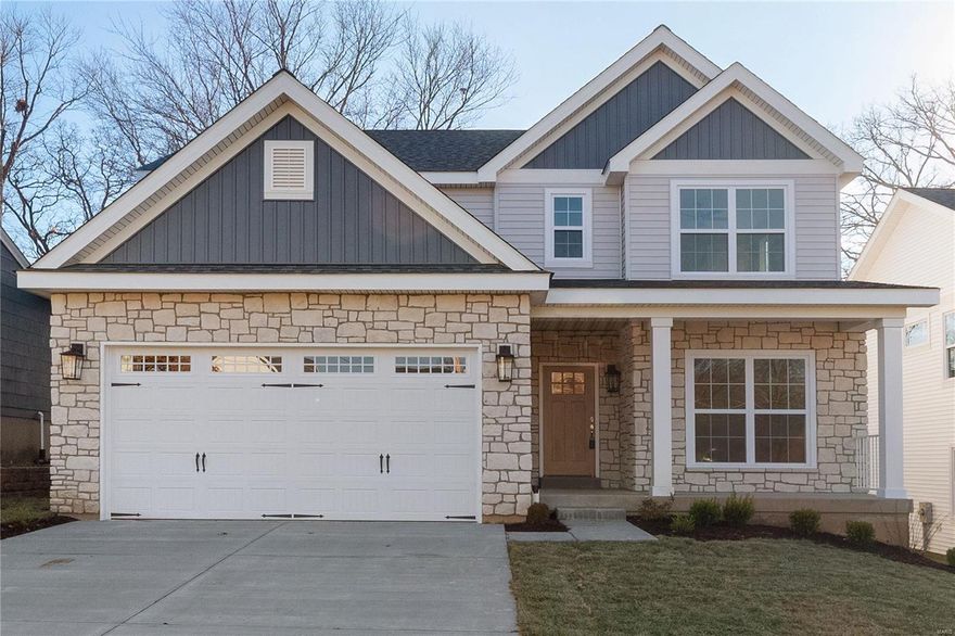 New Construction, 2-story, 5 bedroom, 3.5 bath by Schindler Homes LLC in Kirkwood. This beautiful home features 9' first floor ceilings, hardwood flooring entire 1st floor, wainscot trim in den, stainless steel Kitchen-Aid appliances with chimney hood, 42 inch shaker kitchen wall cabinets with soft close drawers and doors, pull out trash cabinet, built-in refrigerator cabinet, under cabinet lighting with light rail, walk-in pantry, quartz countertops, mudroom on 1st floor with custom lockers, fireplace in family room, luxurious master bath with double sinks, Moen plumbing fixtures, separate tub and shower, his and hers large walk-in closets, large 2nd floor laundry with cabinets/granite folding counter, 50 gallon hot water heater, cased out Quaker windows, tall pour and finished lower level, and architectural grade shingles. Will have fully sodded yard and professionally landscaped. Great location, convenient to highways, parks, and shopping.