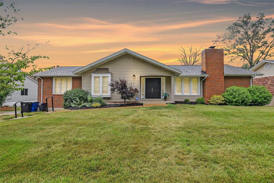 **Open House Cancelled** Welcome to this 4 bed, 2.5 bath Ranch Style home in Parkway School District. Step into the spacious foyer where you are greeted with gleaming hardwood floors leading you to an the open living/dining space. As you walk in, you will find yourself in a cozy Family Room in front of the gas fireplace that leads into an additional Living Room & Dining Room with plenty of space for entertaining. The kitchen provides an abundance of storage with custom cabinetry, stone backsplash & an center island perfect for family gatherings. Off of the kitchen you will find access to a generously sized deck that overlooks the large, level backyard. The Master Bedroom features an updated en suite bathroom. 3 additional bedrooms & another full bathroom can be found on the main floor. Stairs will lead you down to the finished lower level with updated vinyl plank flooring, a dry bar & updated half bathroom. Tons of storage space along with access to the spacious 2 car garage.