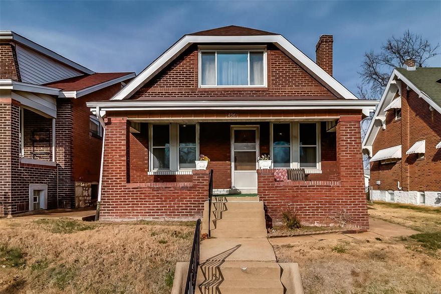 This charming 1 1/2 story brick bungalow is full of character and located in the highly sought after Southampton neighborhood.  It's just waiting for your finishing touches to make it your own.  It features an oversized lot with fully fenced backyard and 2 Car Detached Garage.  Inside you'll find a nice sized living room with fireplace, eat in kitchen and a large dining room right off of the kitchen great for family dinners and entertaining guests.  There are 2 bedrooms on the main floor and an additional 2 bedrooms upstairs, one with a large walk in closet.  The full walk up basement is unfinished with plenty of room for storage or finish it off for even more living space.  Set up your showing to view your new home in South City today.