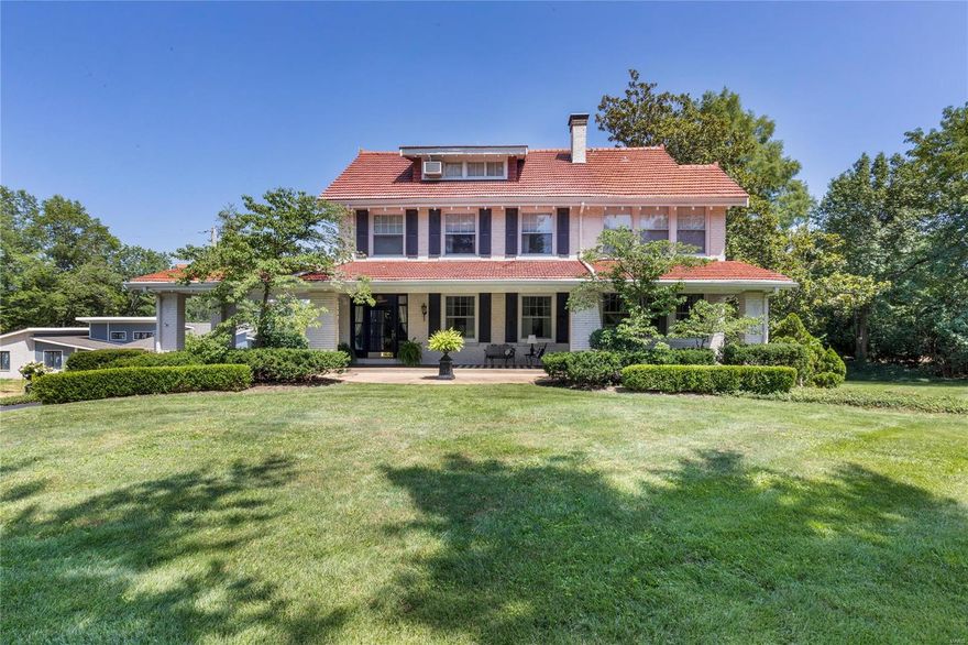 Experience a harmonious blend of classic elegance and modern luxury in this stunning 113-year-old Ladue residence. The 4-level, 5,400 sq. ft. home is steeped in style, from the tastefully updated interiors to the charming historical architectural details.  Enjoy the freedom of space with 5 BR's (ensuite Master with sitting room), 4.5 baths, elegant dining and living rooms, office/music room, 2 full kitchens, 2 laundry areas, a 4-season sunroom with windows galore, an outdoor seating area with a retractable awning, and endless storage areas.  The 3rd level serves as a separate guest suite and the walk-out basement, already furnished with a full kitchen and bath, can easily be transformed into another.  Centrally located, this home provides easy access to highways, local amenities, and excellent public and private schools in Ladue. This exceptional property has been a beloved home for several families over the years - it's now ready to become the perfect home for yours. Additional Rooms: Sun Room