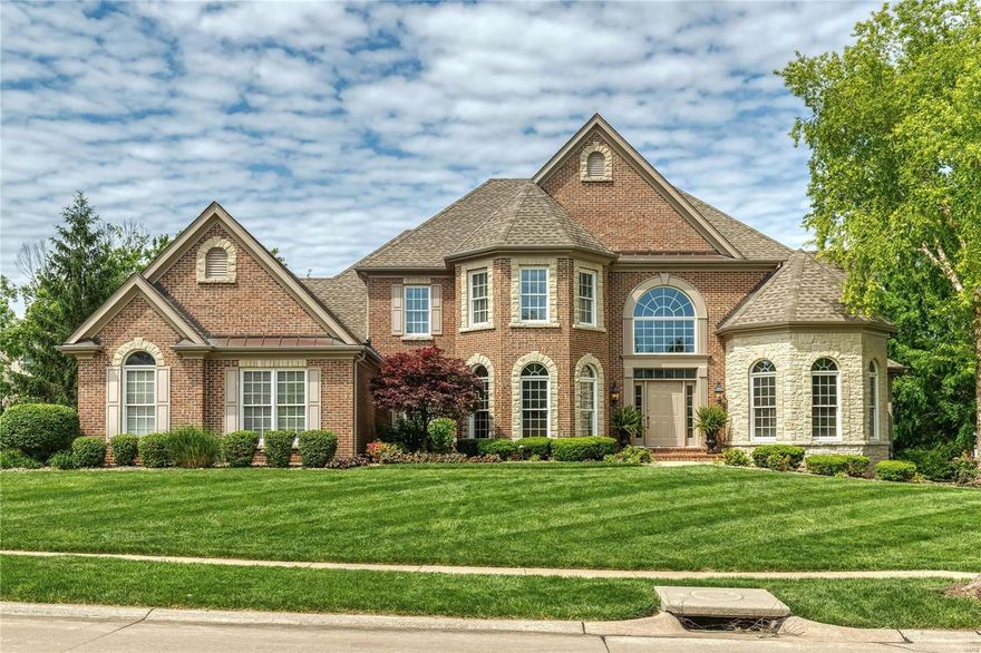 Beautifully designed 1.5 Sty in prestigious Tara at Wildhorse. Impressive 2-sty foyer highlighted by dramatic sweeping staircase leads to private study with beamed cathedral ceiling & built-in bookcases, elegant dining room & stunning great room with fireplace with handcrafted mantel, architectural columns, wet bar & 2-sty wall of windows. Chef’s kitchen with granite countertops, cherry cabinetry, KitchenAid appliances & butler’s pantry adjoins light-filled breakfast room with convenient planning center & vaulted hearth room with floor-to-ceiling stone fireplace. Spacious master bedroom suite with luxury bath with jetted tub offers an appealing retreat. Front & rear staircases access 3 additional bedrooms, 1 with ensuite bath & 2 with Jack n’ Jill bath. Lower Level entertainment space includes recreation room with 3rd fireplace & wet bar, game room, dining area & full bath. Atrium doors open to outdoor living area with patio, gazebo & resort style pool surrounded by landscaped gardens.