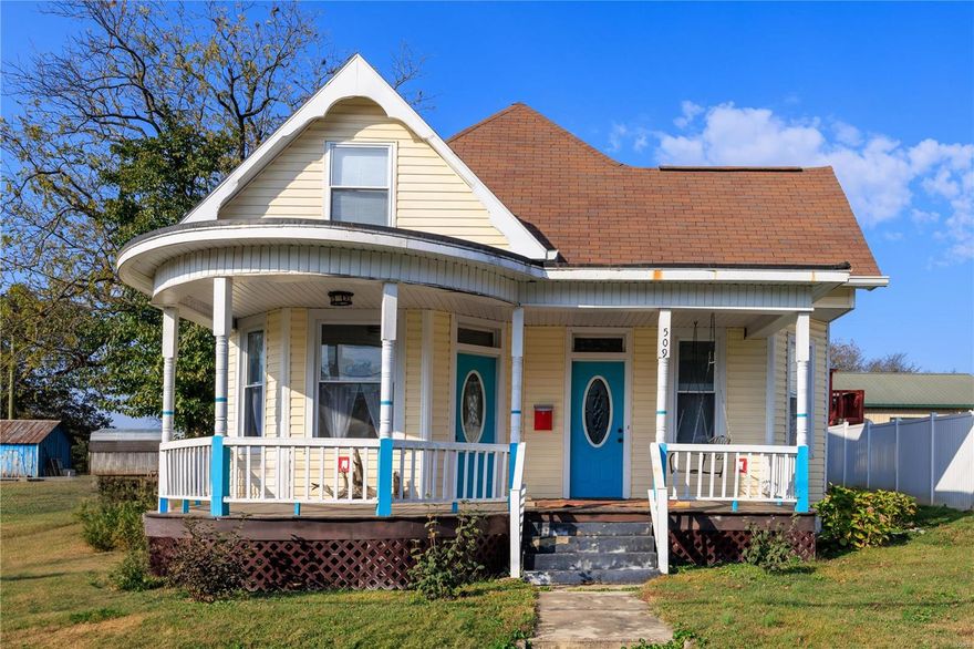 The charm will catch your eye - the sellers' loving care of the home will win your heart. This stunning Victorian gem glows with natural light that makes the wood floors gleam. Step onto the curved porch and swing a bit then come in to the living room. Delight in lovely historical touches: bay windows, pocket doors, transom windows, soaring high ceilings. The two main rooms provide versatile space to meet your needs. Down the hallway is a full bath and large bedroom. The bright, cheery kitchen leads to a hallway with floor-to-ceiling pantry space. A few stairs down is a conveniently placed laundry area. And wait till you see upstairs! You'll find a unique area for reading or play, two bedrooms with seating areas, and a full bath. The upstairs has its own heating and cooling for year-round comfort. The sunroom leads to a covered deck, detached garage/shop and garden shed plus alley access. Updates galore and charm to spare. Let this gorgeous home's future be as beautiful as its past!
